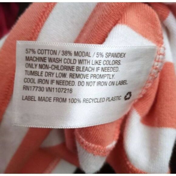 LIZ LANGE MATERNITY PEACH STRIPE DRESS SZ.S EUC. - Picture 7 of 7